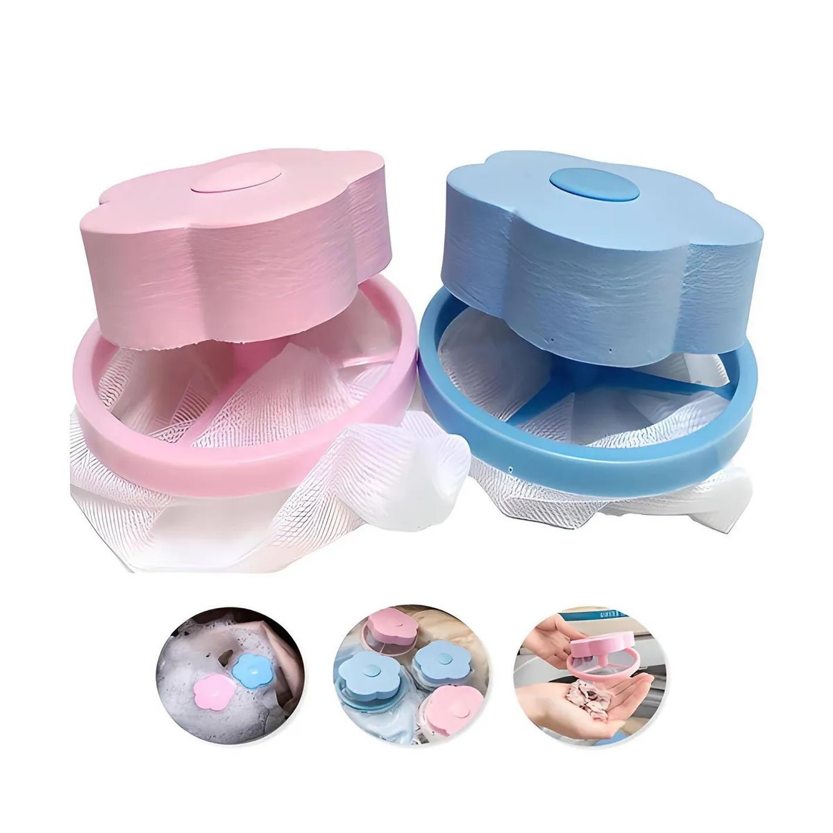 PACK X4 FILTROS ATRAPA PELUSAS PARA LAVADORA – REUTILIZABLES - 2