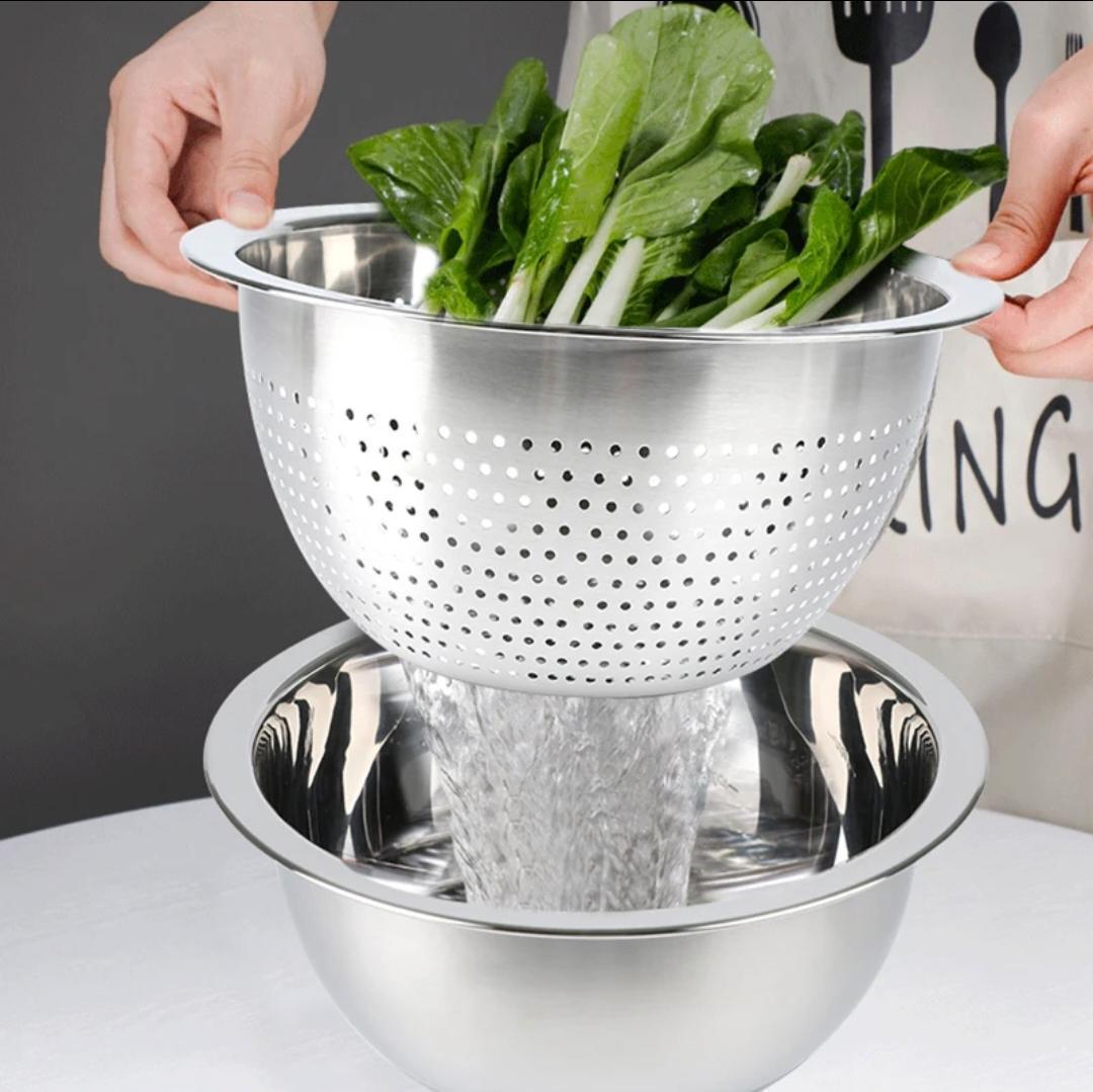 BOWL RAYADOR MULTIFUNCIONAL PARA COCINA – RALLADOR Y RECIPIENTE - 1