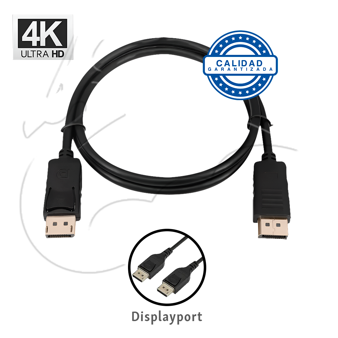 CABLE DE VIDEO UGRM DISPLAYPORT 1.8M NEGRO 4K - 1