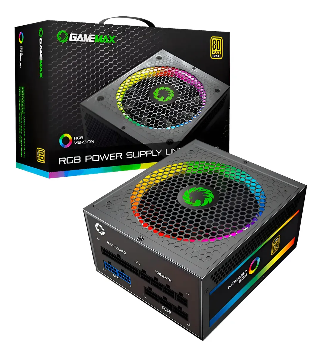 FUENTE GAMEMAX RGB-550W ATX MODULAR 80 PLUS GOLD - 1