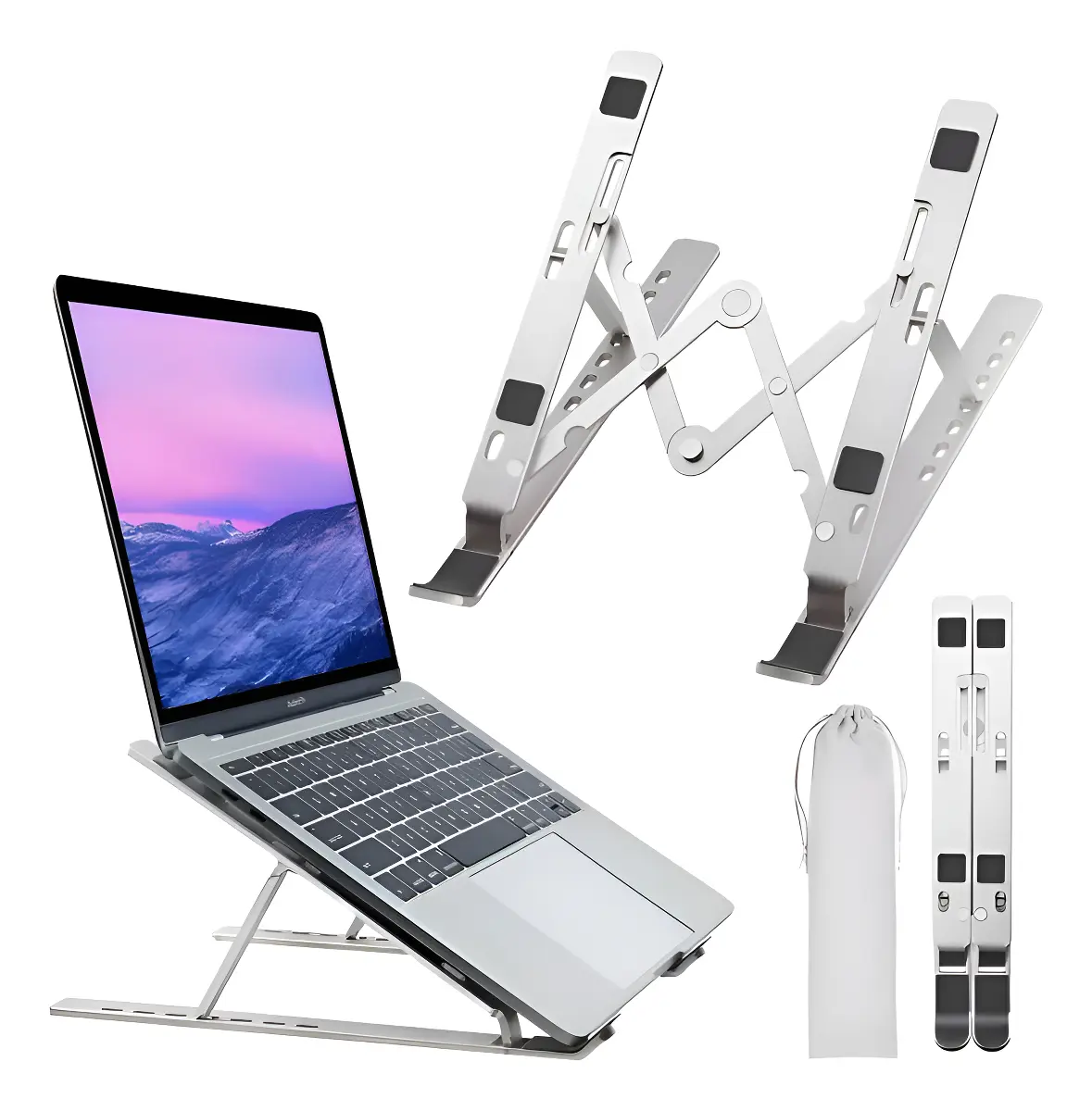 SOPORTE LAPTOP GRADUABLE 5 EN 1 ALUMINIO ANTIDESLIZANTE - 1