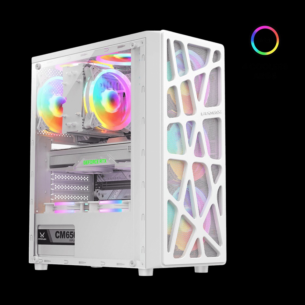 CASE ATX GAMER CORTEX BLANCO - 1