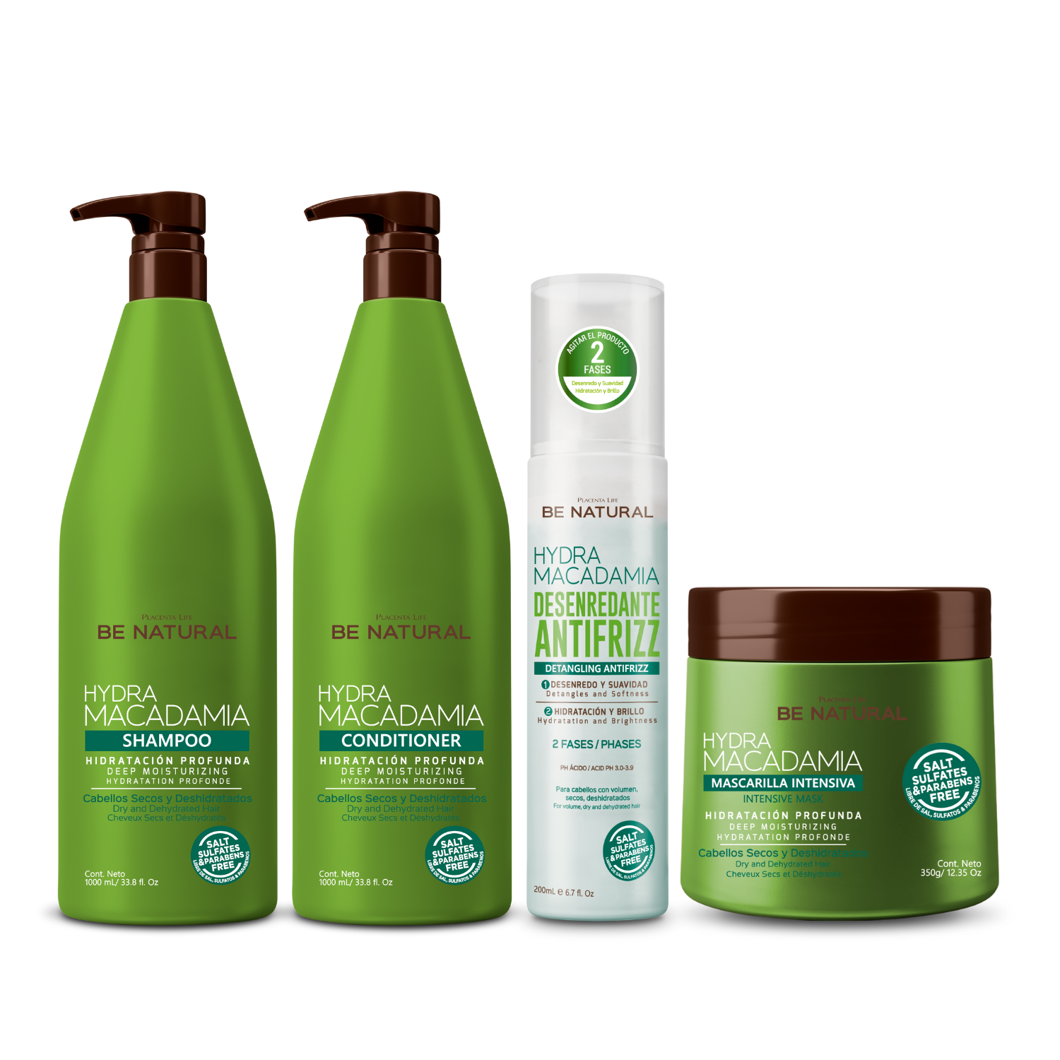 SET TRATAMIENTO CAPILAR BE NATURAL 1L HYDRA MACADAMIA - 1