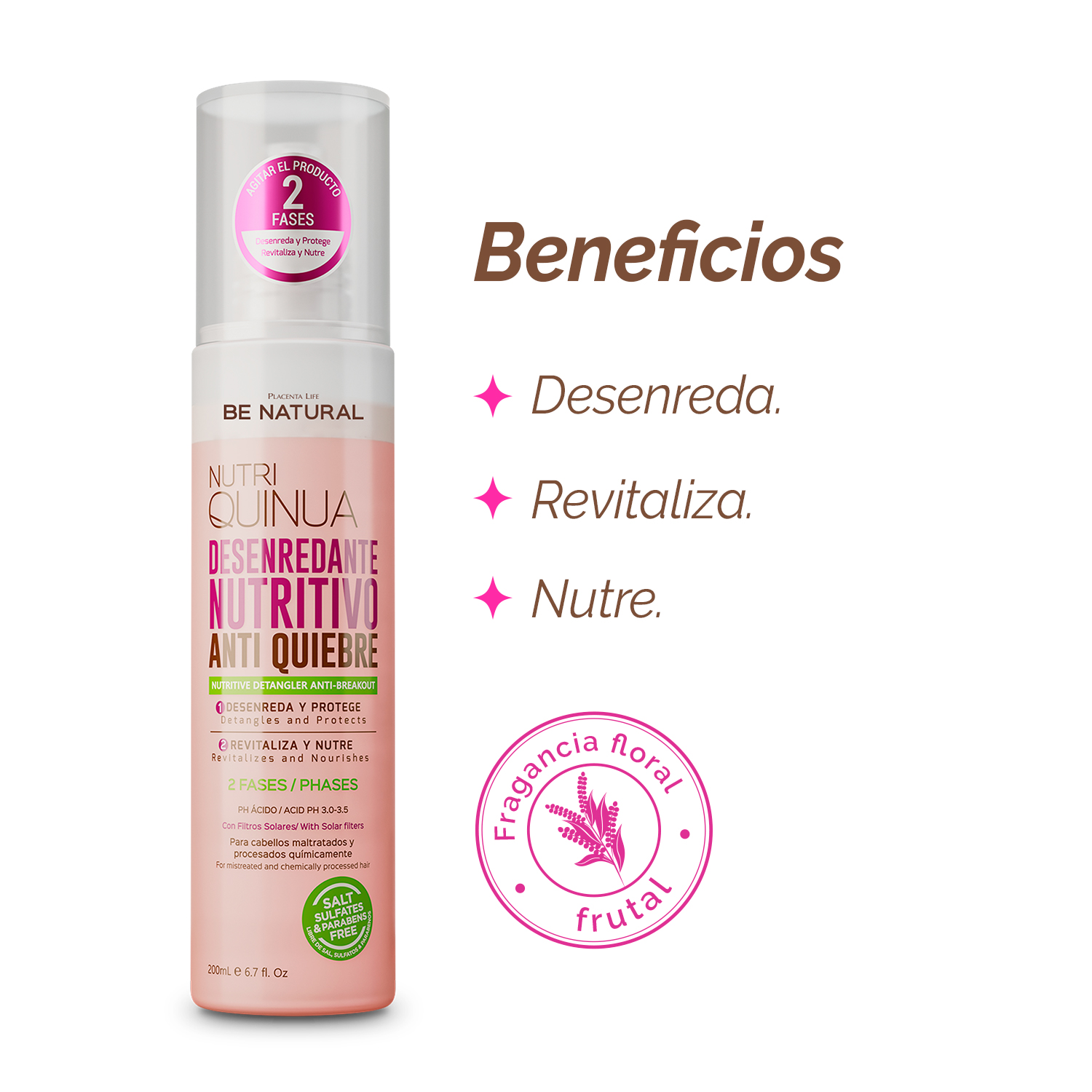 BE NATURAL COMBO DE VERANO ANTIQUIEBRE NUTRI QUINUA 200ML+50ML - 2