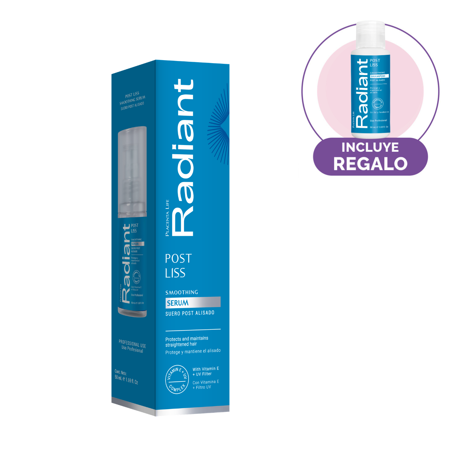 SÉRUM RADIANT 50ML POST LISS CAJA - 1
