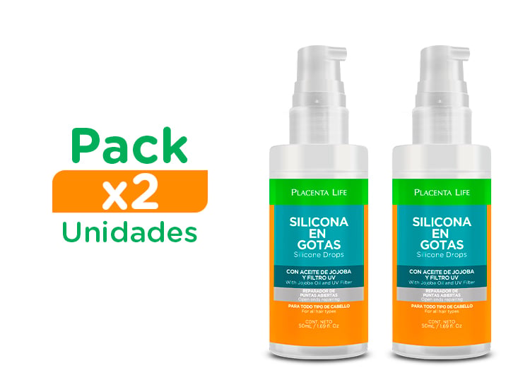 PACK X2 SILICONA GOTAS 50ML PLACENTA LIFE - 1