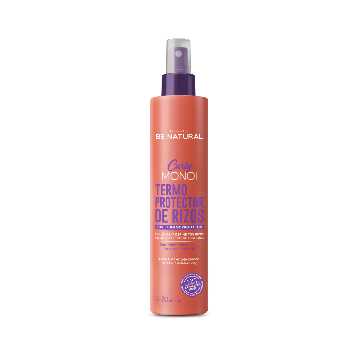 TERMOPROTECTOR CURLY MONOI 250ML BE NATURAL - 1