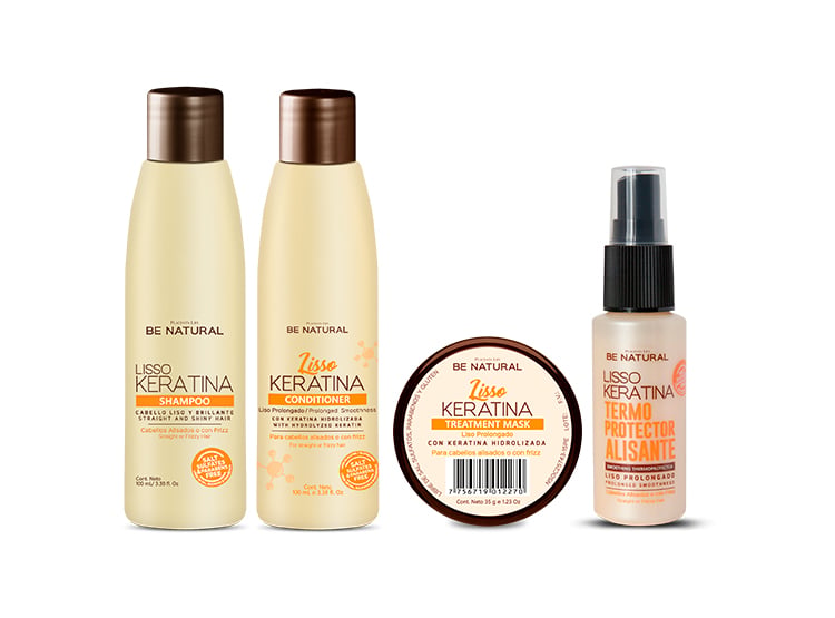 SET LISSO KERATINA TRAVEL SIZE BE NATURAL - 1