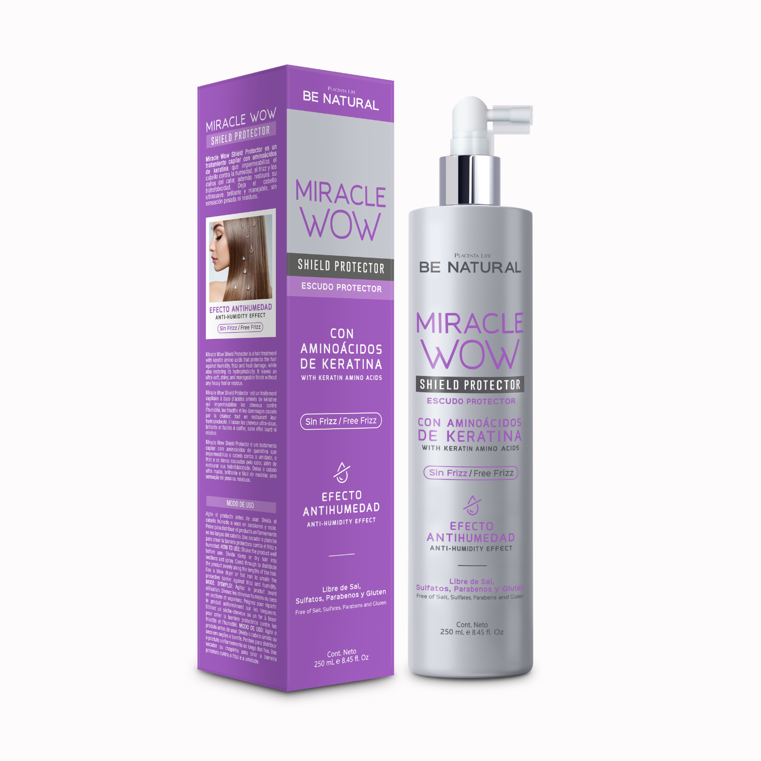 MIRACLE WOW SHIELD PROTECTOR 250ML BE NATURAL - 1
