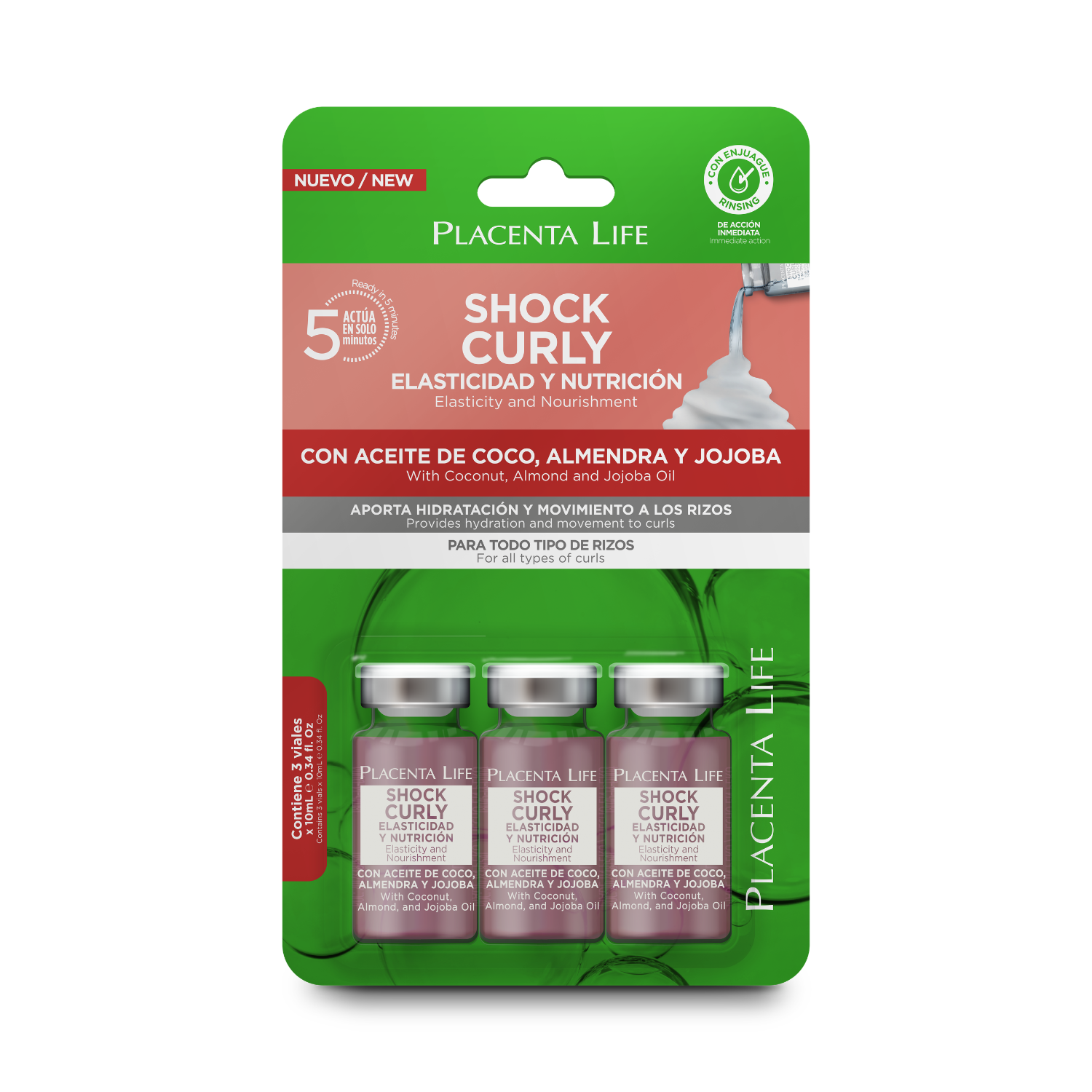 SHOCK CURLY 10ML BLISTER 3 UND PLACENTA LIFE - 1