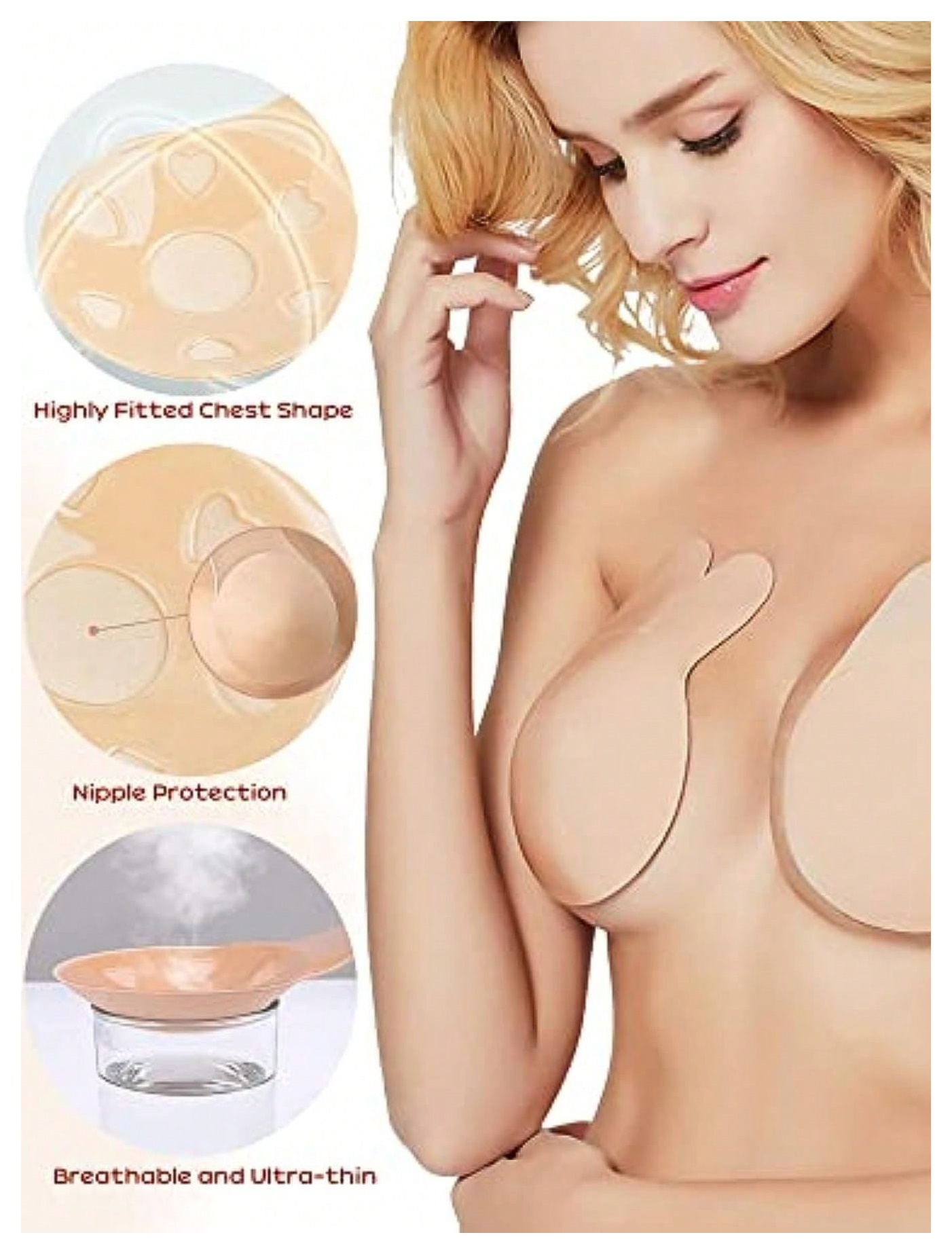 SOSTÉN PUSH UP MULTICOLOR CONEJO BRASIER INVISIBLE CONEJO LEVANTA BUSTO 2 PARES - 4