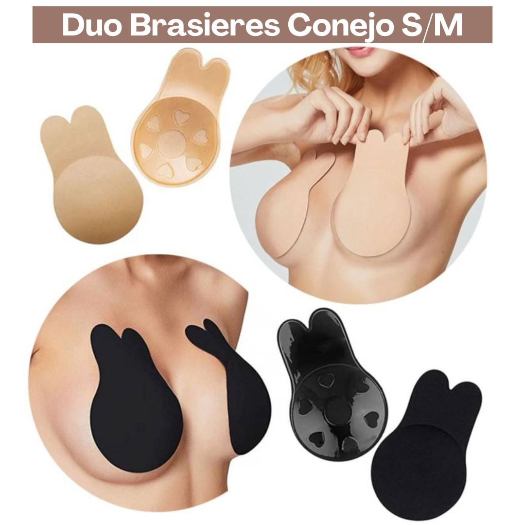 SOSTÉN PUSH UP MULTICOLOR CONEJO INVISIBLE LEVANTA BUSTO 2 PARES S M - 1