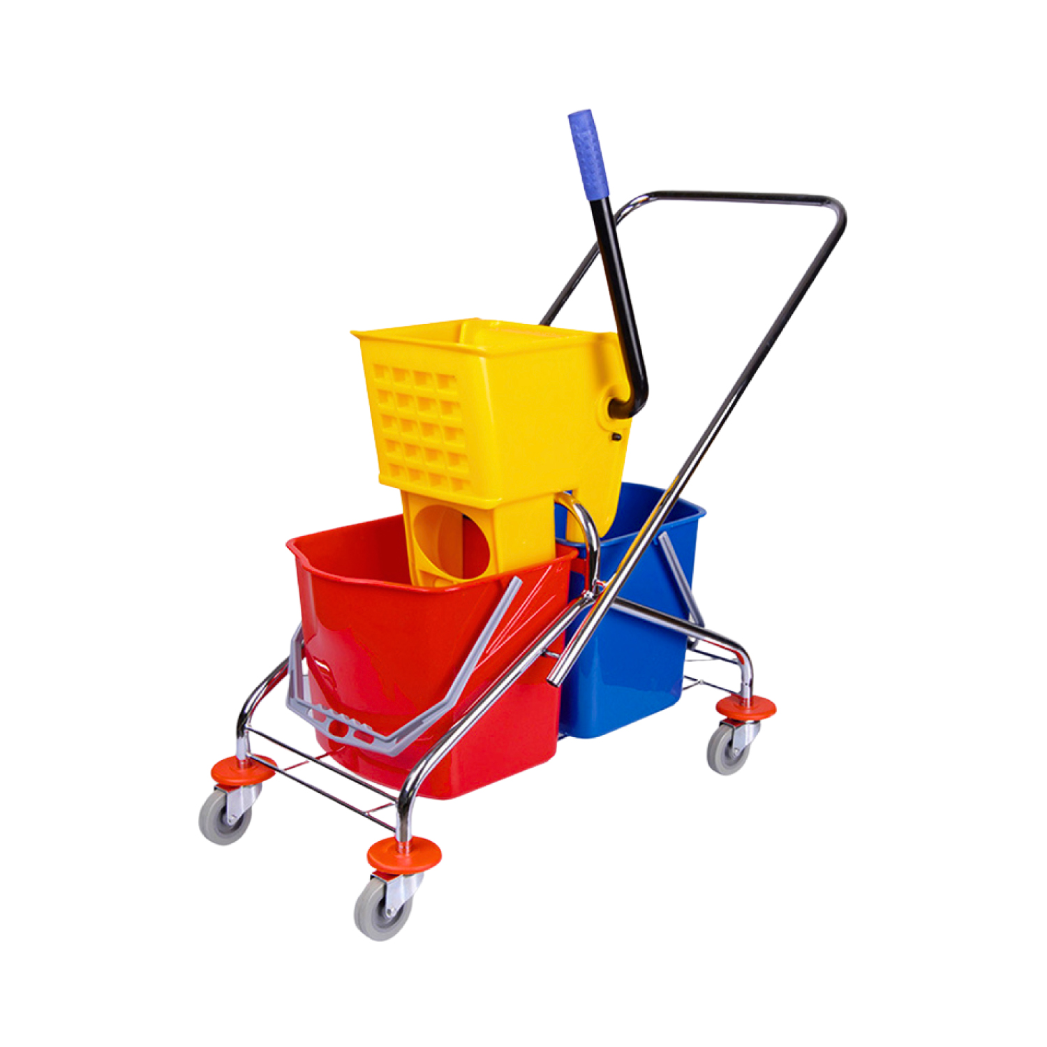 CARRO DE LIMPIEZA CON DOBLE DE CUBO ESCURRIDOR PARA HOTELES - 3