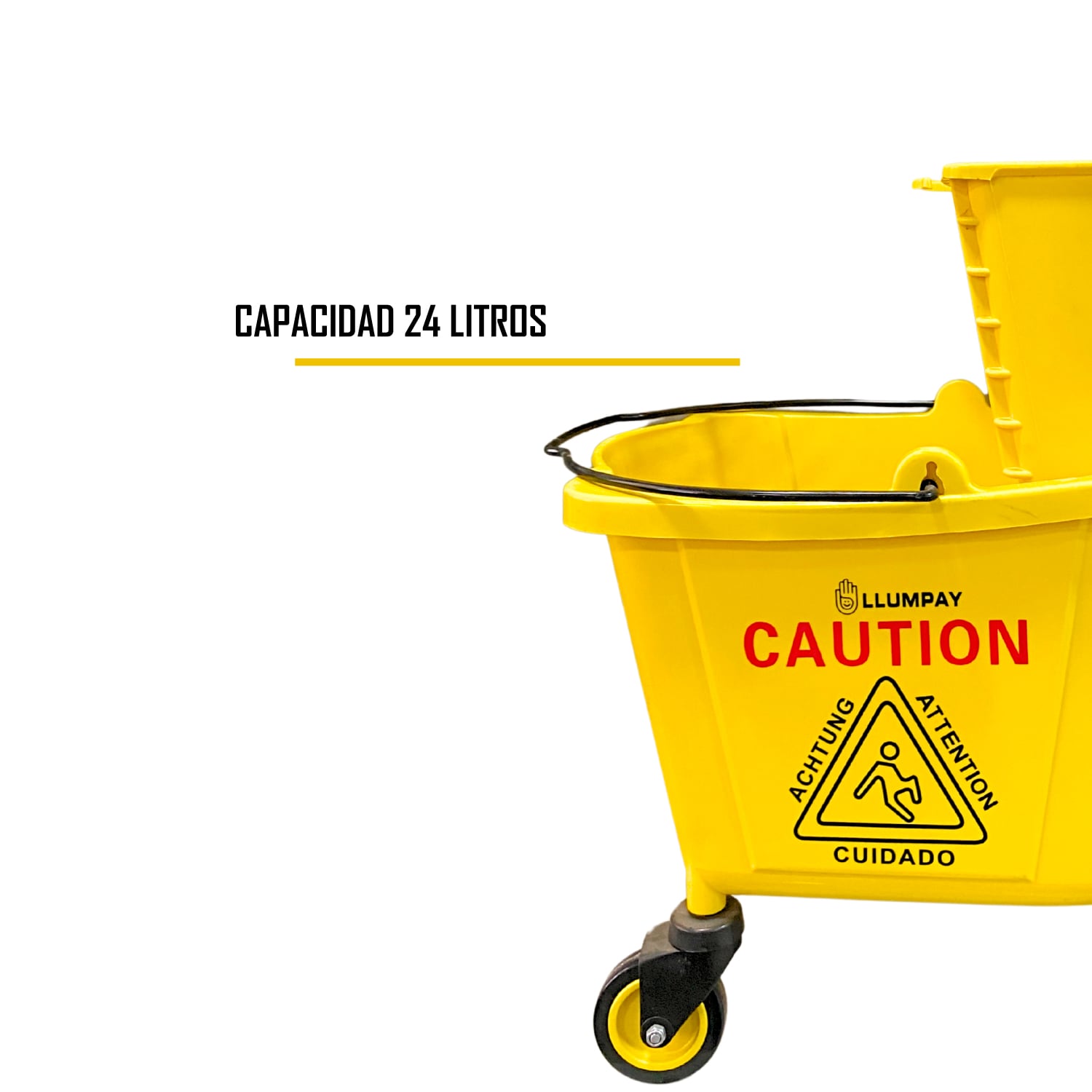CARRO ESCURRIDOR DE MOPA LLUMPAY 61 PARA HOTELES FÁBRICAS OFICINA - 24L - 2