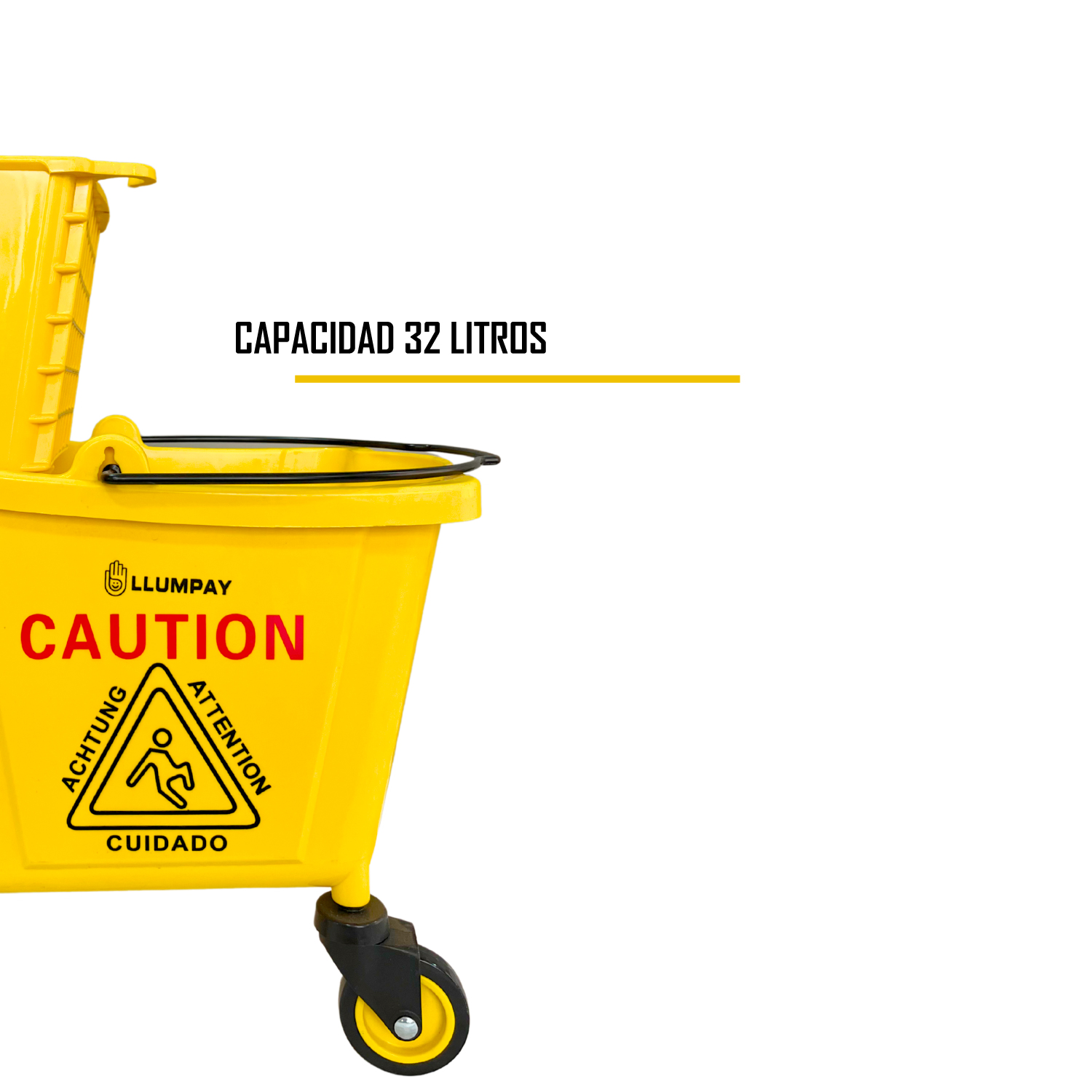 CARRO ESCURRIDOR DE MOPA PARA HOTELES FÁBRICAS OFICINA - 32L - 2