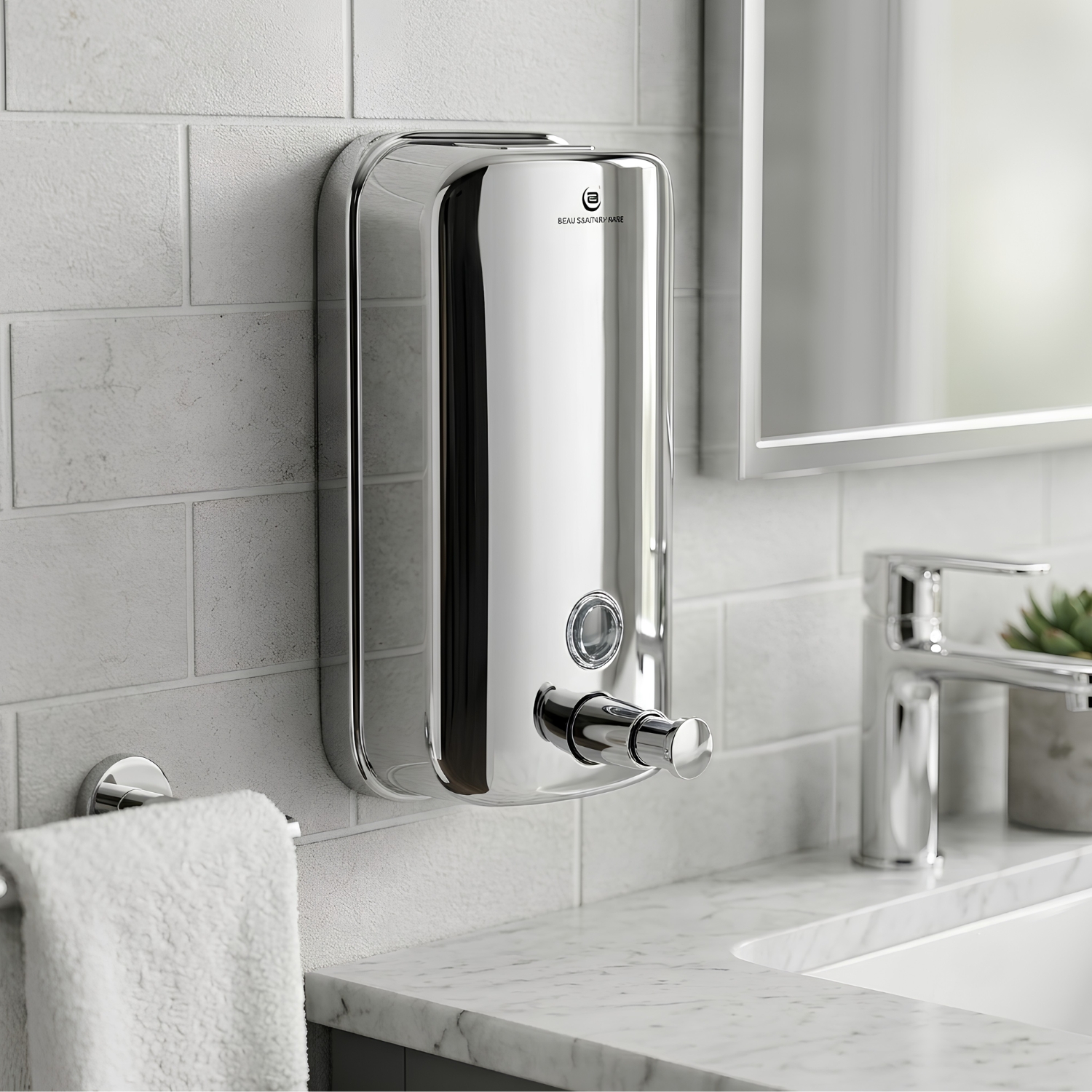 DISPENSADOR DE JABÓN ACERO INOXIDABLE 500ML - 1