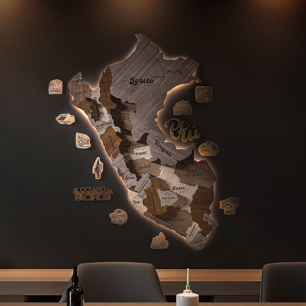 MAPA PERU 3D RETROILUMINADO - 1