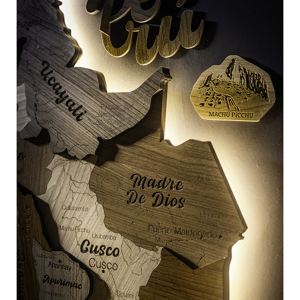 MAPA PERU 3D RETROILUMINADO - 3
