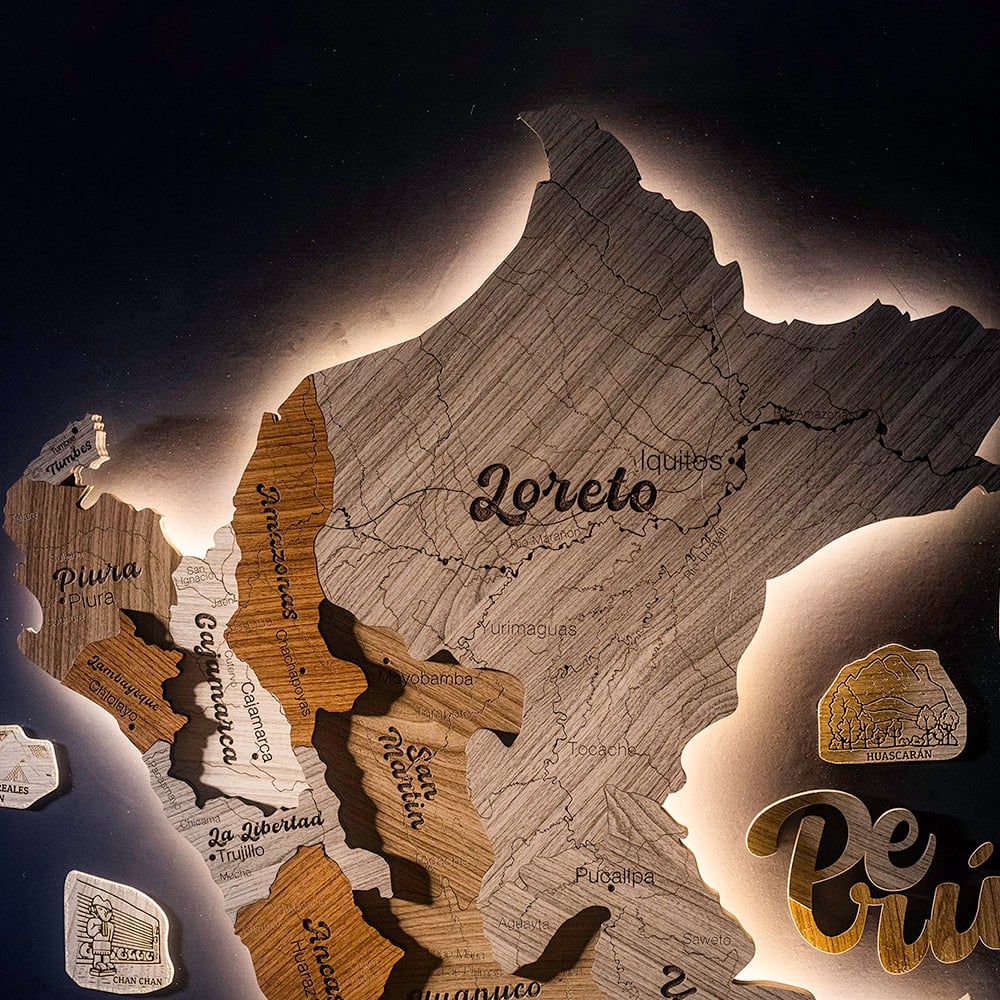 MAPA PERU 3D RETROILUMINADO - 4
