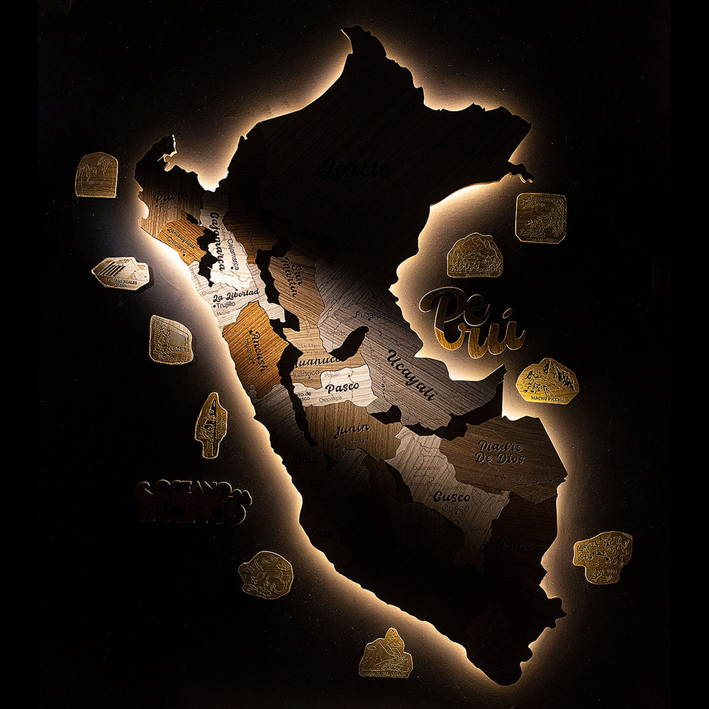 MAPA PERU 3D RETROILUMINADO - 8