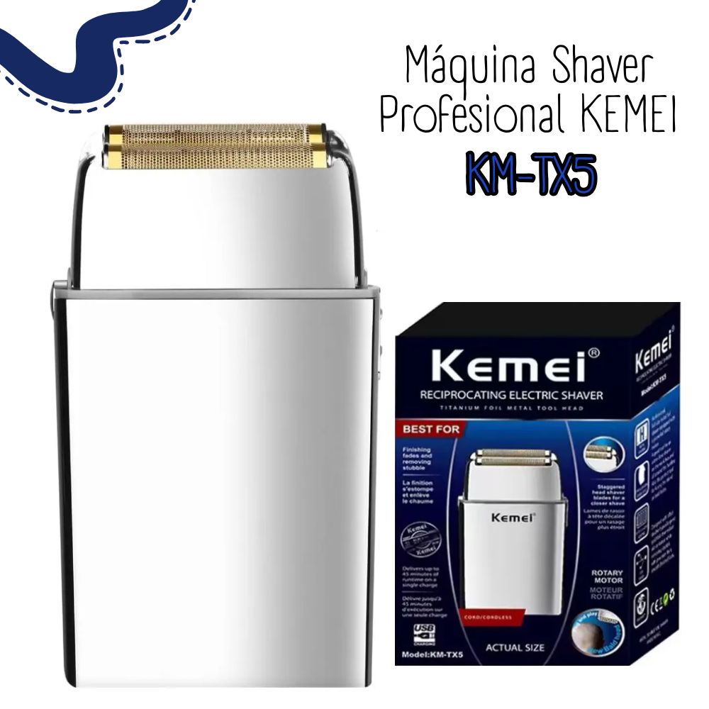 AFEITADORA KEMEI KM-TX5 SHAVER RECARGABLE - 1