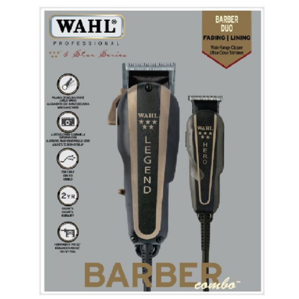 MAQUINA WAHL 08180-118 COMBO BARBER LEGEND HERO - 7