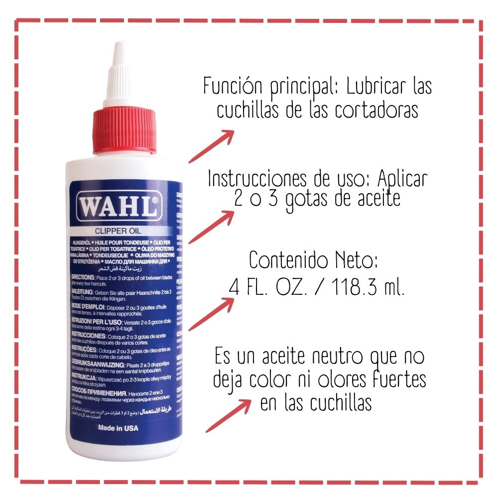 LIMPIADOR WAHL ACEITE WAHL ACEITE PARA MÁQUINA DE CORTAR CABELLO - 2