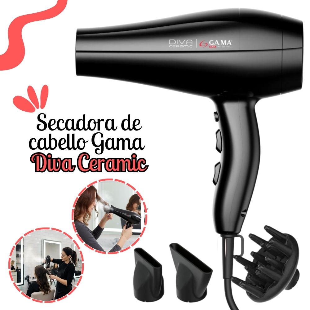 SECADORA CABELLO GAMA DIVA CERAMIC 2300W PROFESIONAL - 1