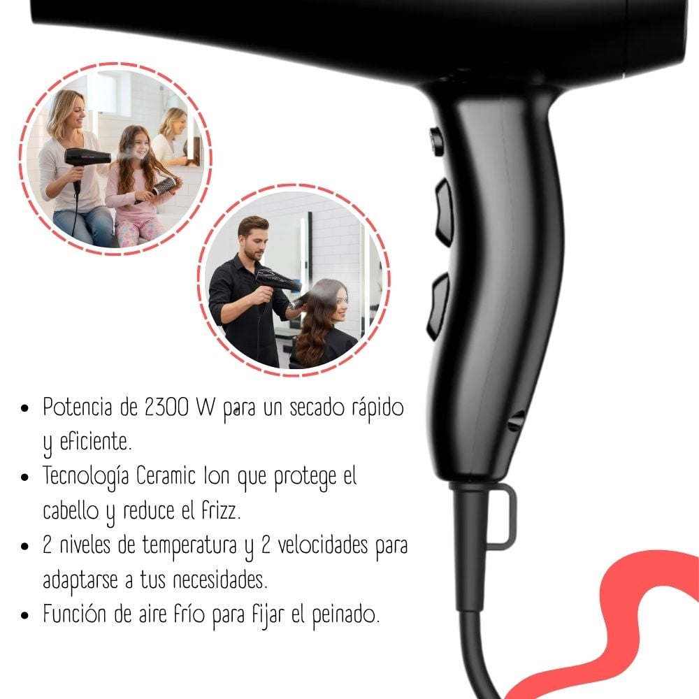 SECADORA CABELLO GAMA DIVA CERAMIC 2300W PROFESIONAL - 2