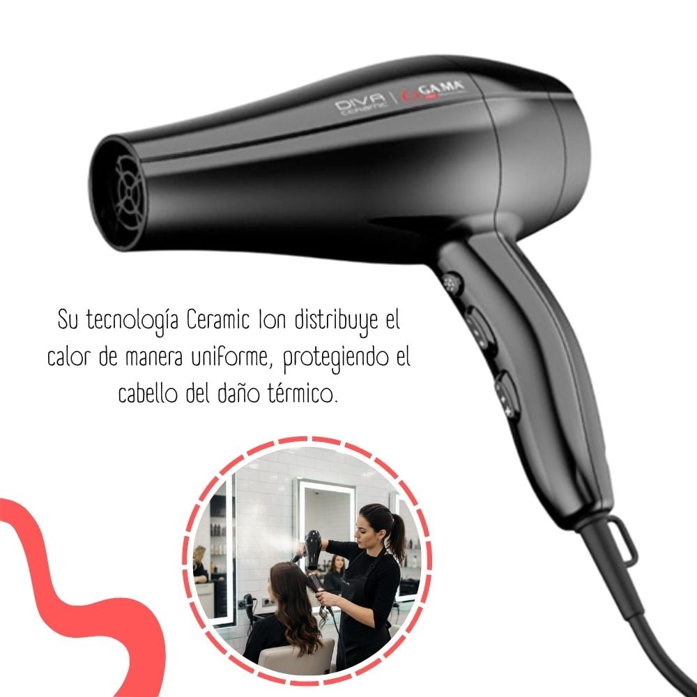 SECADORA CABELLO GAMA DIVA CERAMIC 2300W PROFESIONAL - 3