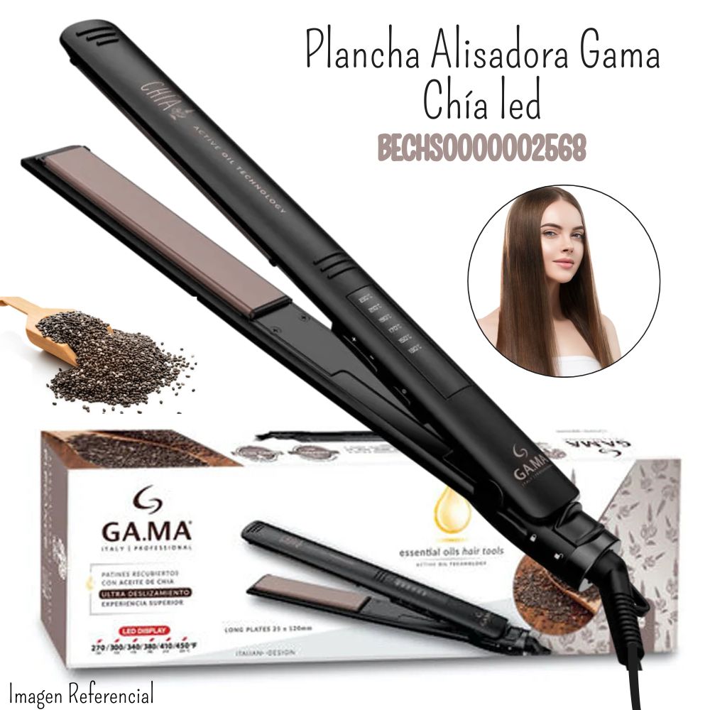 PLANCHA ALISADORA GAMA BECHS0000002568 ELEGANCE LED CHIA - 1