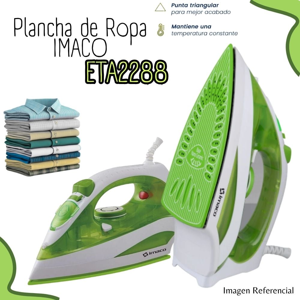 PLANCHA IMACO A VAPOR CON BASE CERAMICA ETA2288 - 1