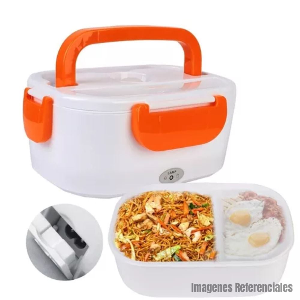 LONCHERA TAPER ELECTRICO PARA CALENTAR ALIMENTOS NARANJA - 3