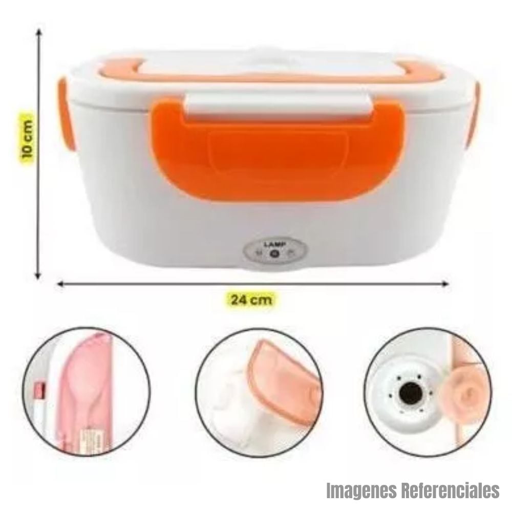 LONCHERA TAPER ELECTRICO PARA CALENTAR ALIMENTOS NARANJA - 6