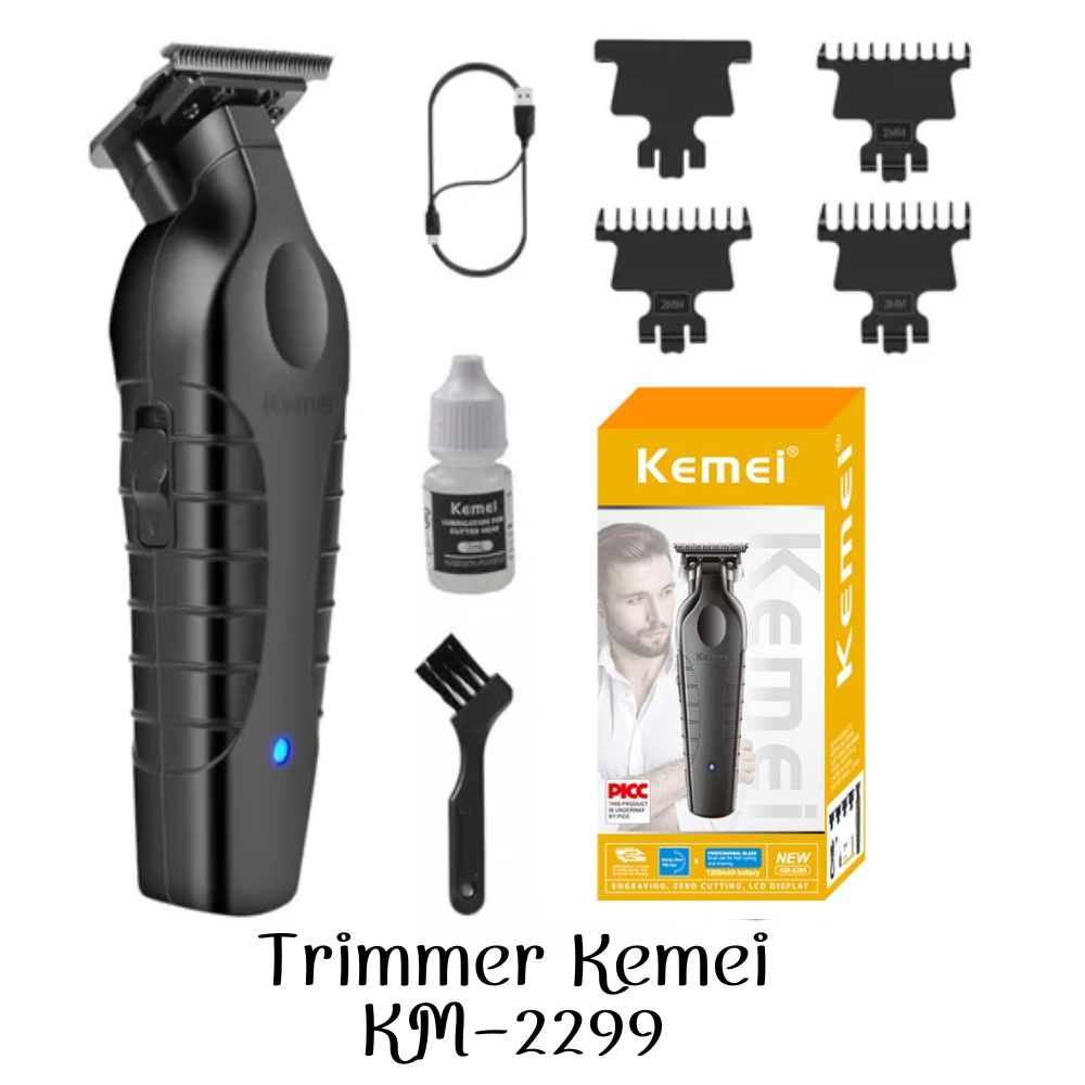 CORTADORA 2299 TRIMMER KEMEI RECARGABLE KM- NEGRO - 3