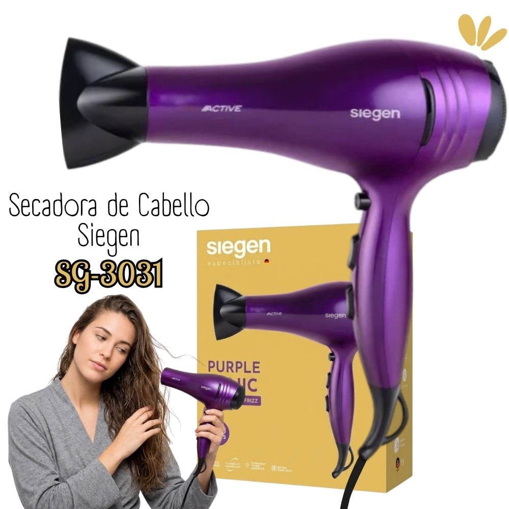 SECADORA CABELLO SIEGEN SG-3031 2200W DC-SG3031/MORADO - 1