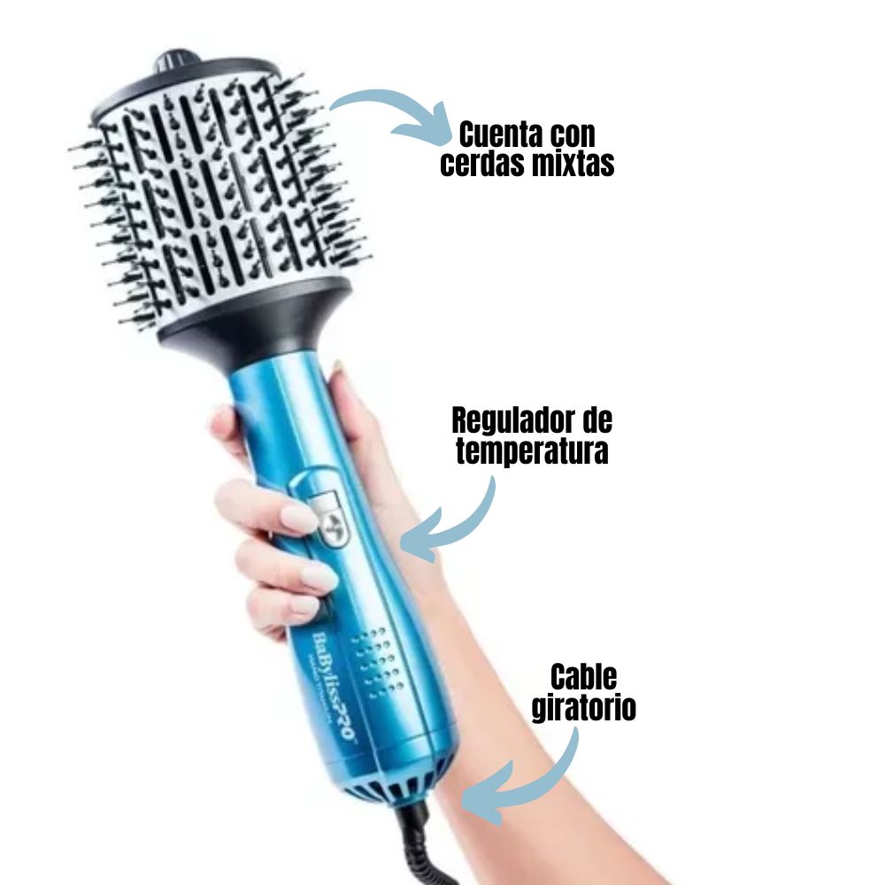 CEPILLO SECADOR BABYLISS PRO BNTHB350-PE AIRE CALIENTE 3.5' - 3