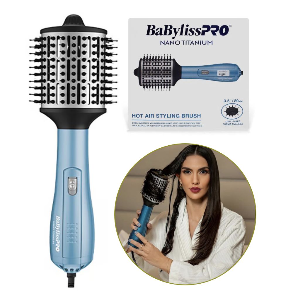 CEPILLO SECADOR BABYLISS PRO BNTHB350-PE AIRE CALIENTE 3.5' - 4