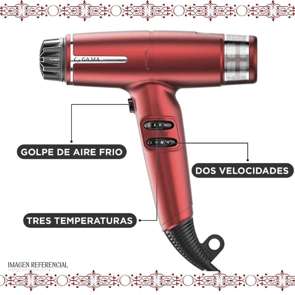 SECADORA CABELLO GAMA IA-BECHD0000002920 PROFESIONAL IQ LITE RED - 4