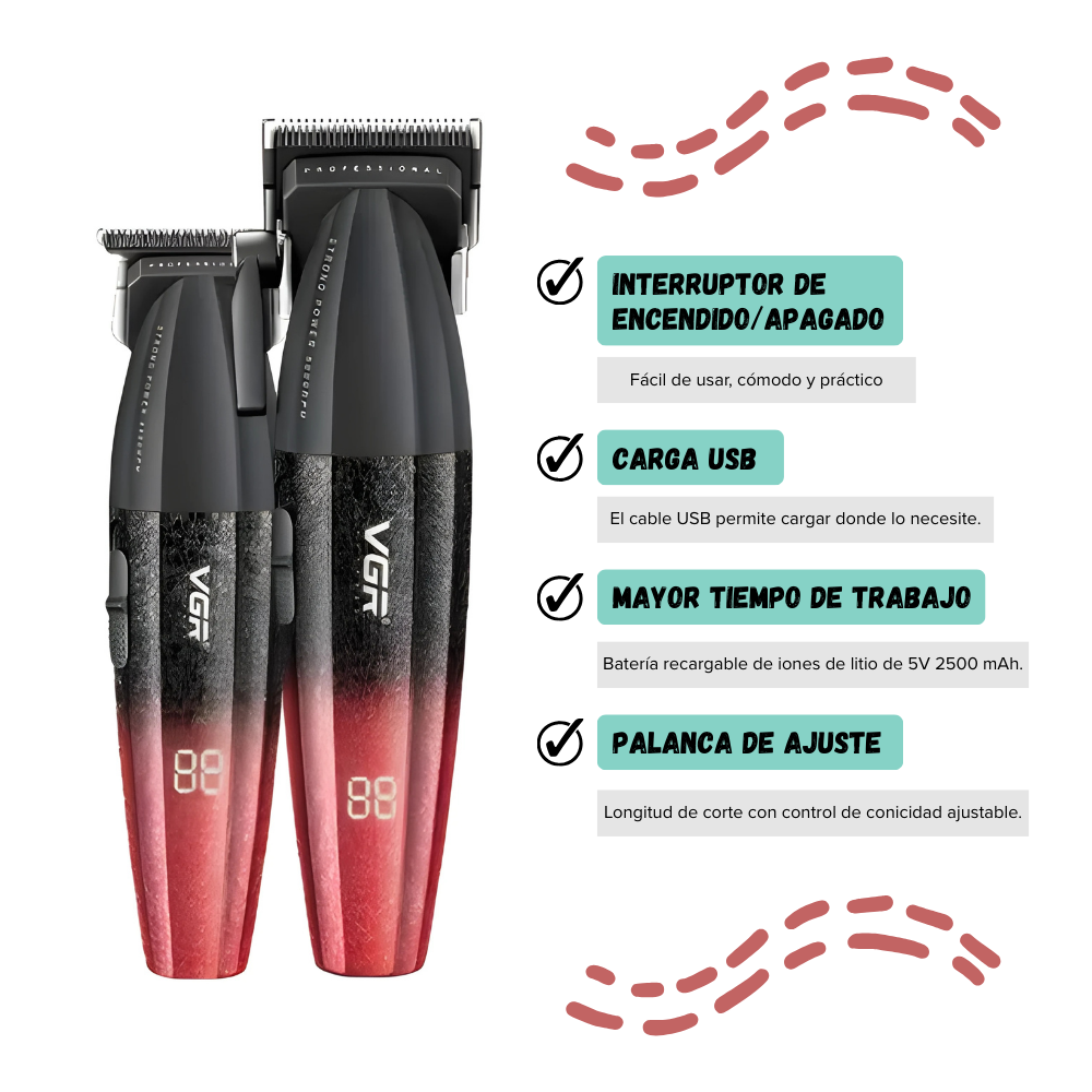 COMBO BABER VGR TRIMMER + CLIPPER V-640 S2 - 3