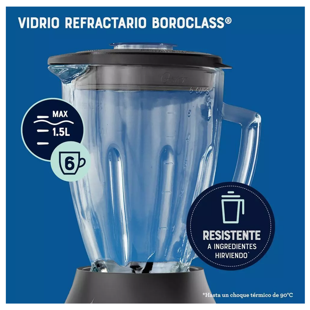 LICUADORA OSTER 1.5L CON TECNOLOGÍA REVERSIBLE + VASO - BLSTPYG1312XBG - 6