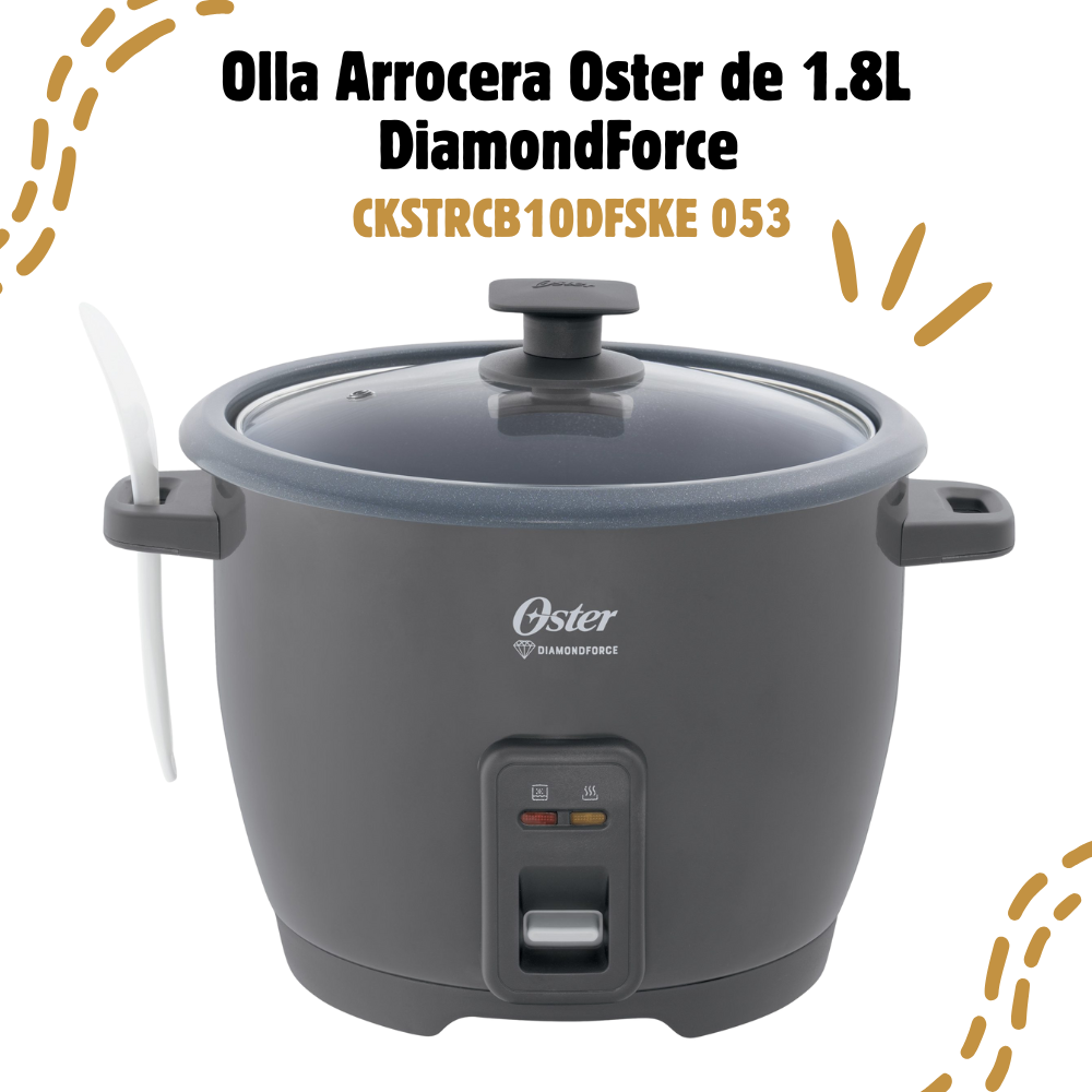 OLLA ARROCERA OSTER DE 10 TAZAS DIAMONDFORCE - CKSTRCB10DFBLK 053 - 1