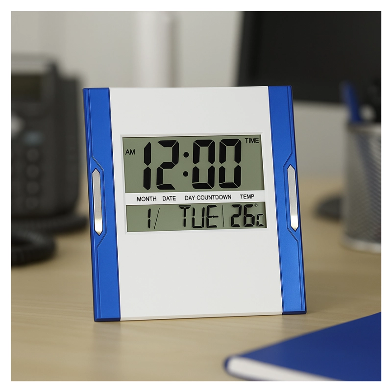 RELOJ DIGITAL LED DE PARED - AZUL A3886N - 2