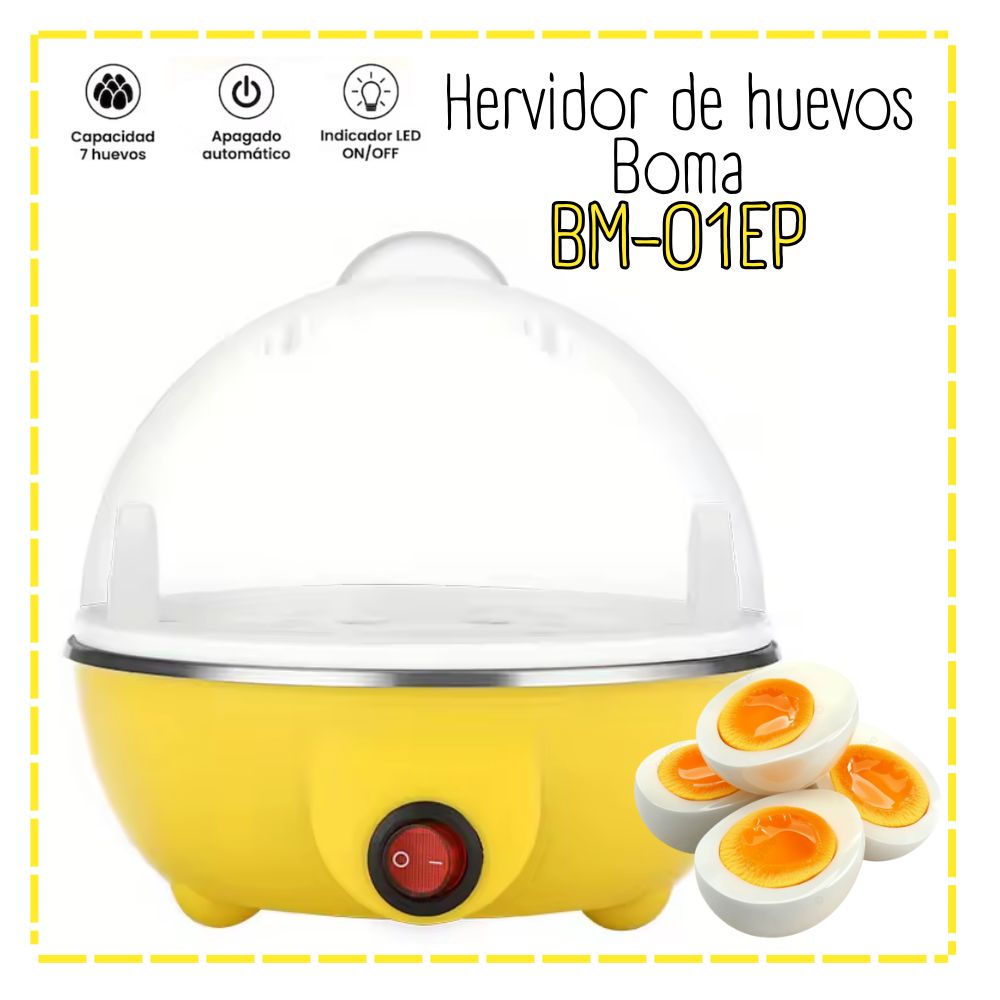 HERVIDOR DE HUEVOS AL VAPOR AMARILLO BM-01EP - 1