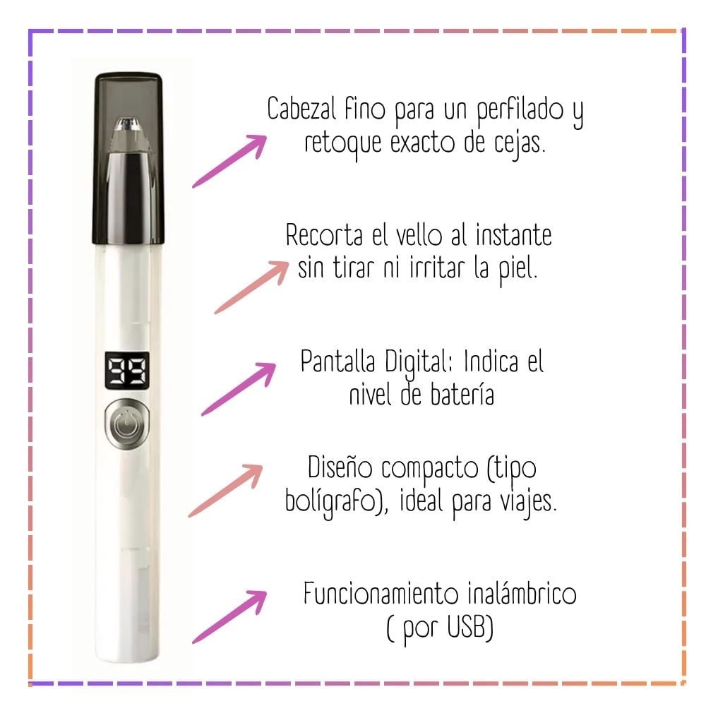 DEPILADORA DE CEJA RECARGABLE - 2