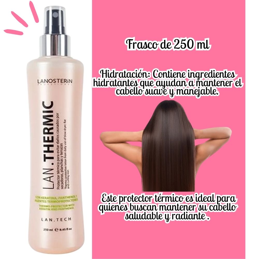 PROTECTOR TÉRMICO CAPILAR LANOSTERIN - FRASCO 250 ML - 3