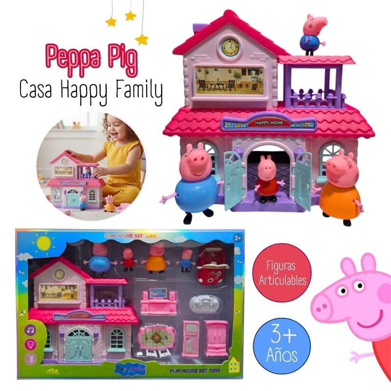 CASA DE PEPPA PIG CON 4 MUÑECOS - 1
