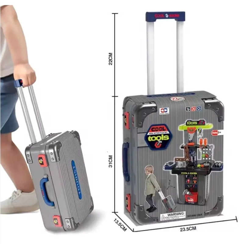 JUGUETE KIT DE HERRAMIENTAS PARA NIÑOS MALETA RUEDAS - 2