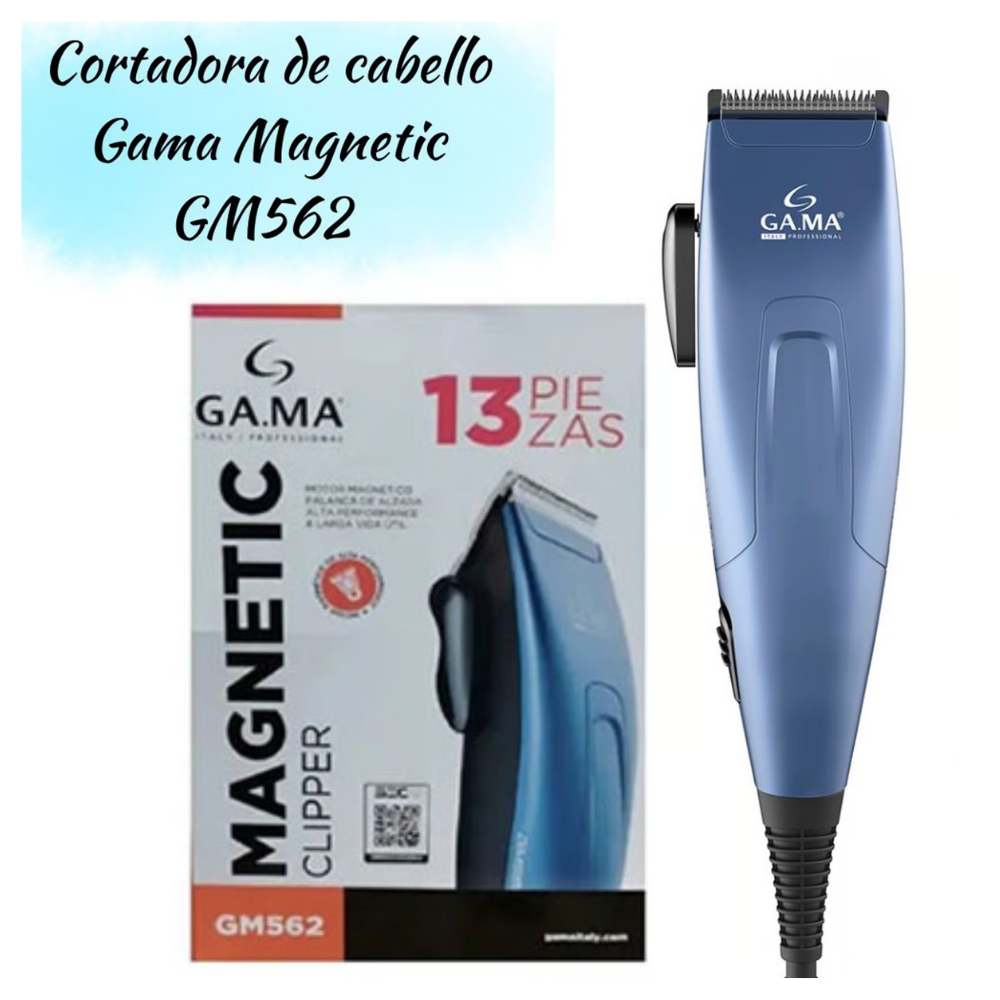 MAQUINA CORTADORA DE CABELLO GAMA CLIPPER MAGNETIC GM562 13 PIEZAS - 1