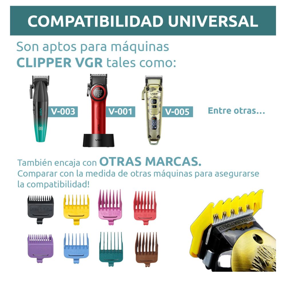 SET PEINES DE ALZA MULTICOLOR VGR V – 890 - 2